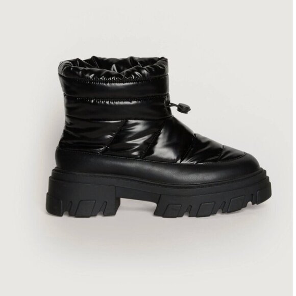 Oak + Fort Cozy Track Sole Puffer Boot Black Size 7 - Picture 5 of 12